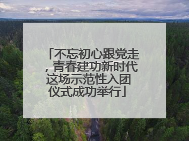 不忘初心跟党走，青春建功新时代 这场示范性入团仪式成功举行